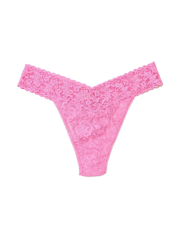 Signature Lace Original Rise Thong Taffy Pink